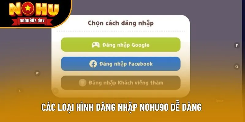 Các loại hình đăng nhập Nohu90 dễ dàng 